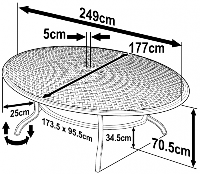 Table VICTORIA (10 personnes)