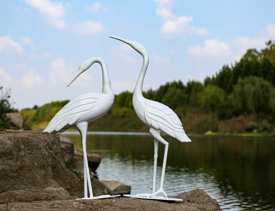 Paire de Grues - Blanc