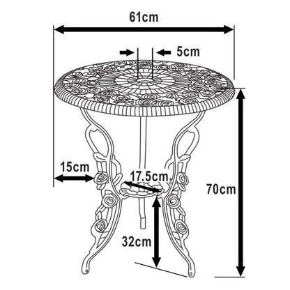 Table London Rose seule - Blanc