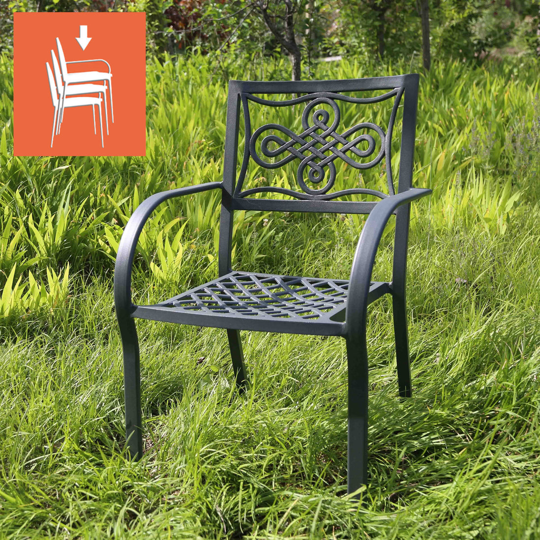 MARIA chaise de jardin en aluminium