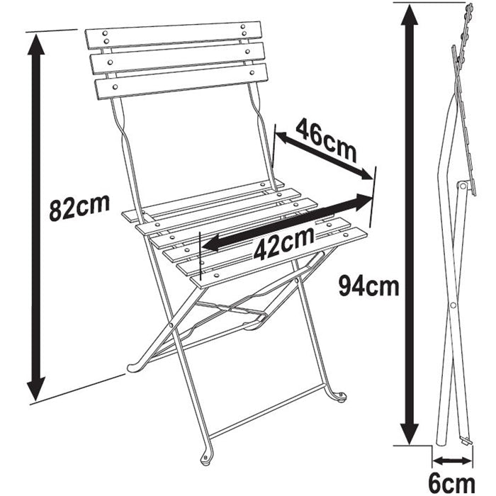 Ensemble bistrot ALESSIA (Table et 2 chaises)