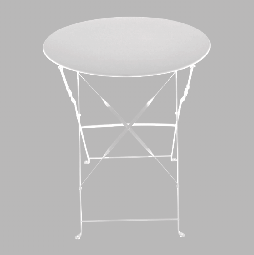 ALESSIA Blanc Table de bistro Aluminium