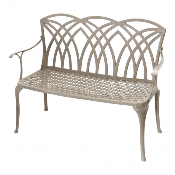 APRIL banc de jardin en aluminium couleur sable