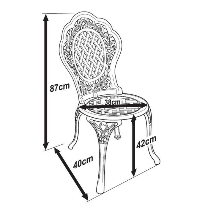 Ensemble bistrot IVY (Table et 2 chaises)