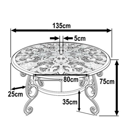 Table JOYCE (ensemble 6 personnes)