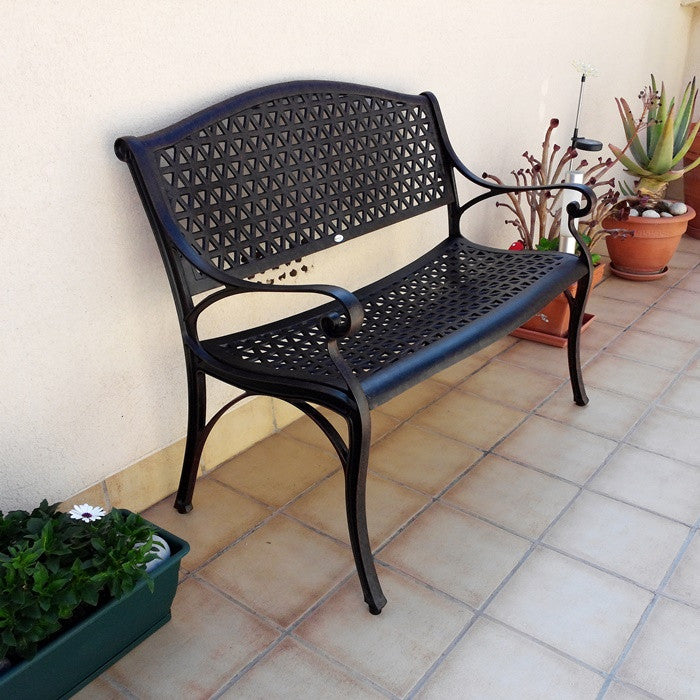 JULY banc de jardin en aluminium