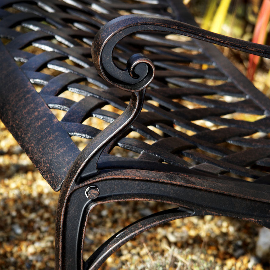 ROSE banc de jardin en aluminium