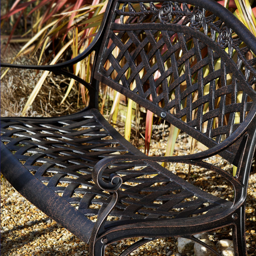 ROSE banc de jardin en aluminium