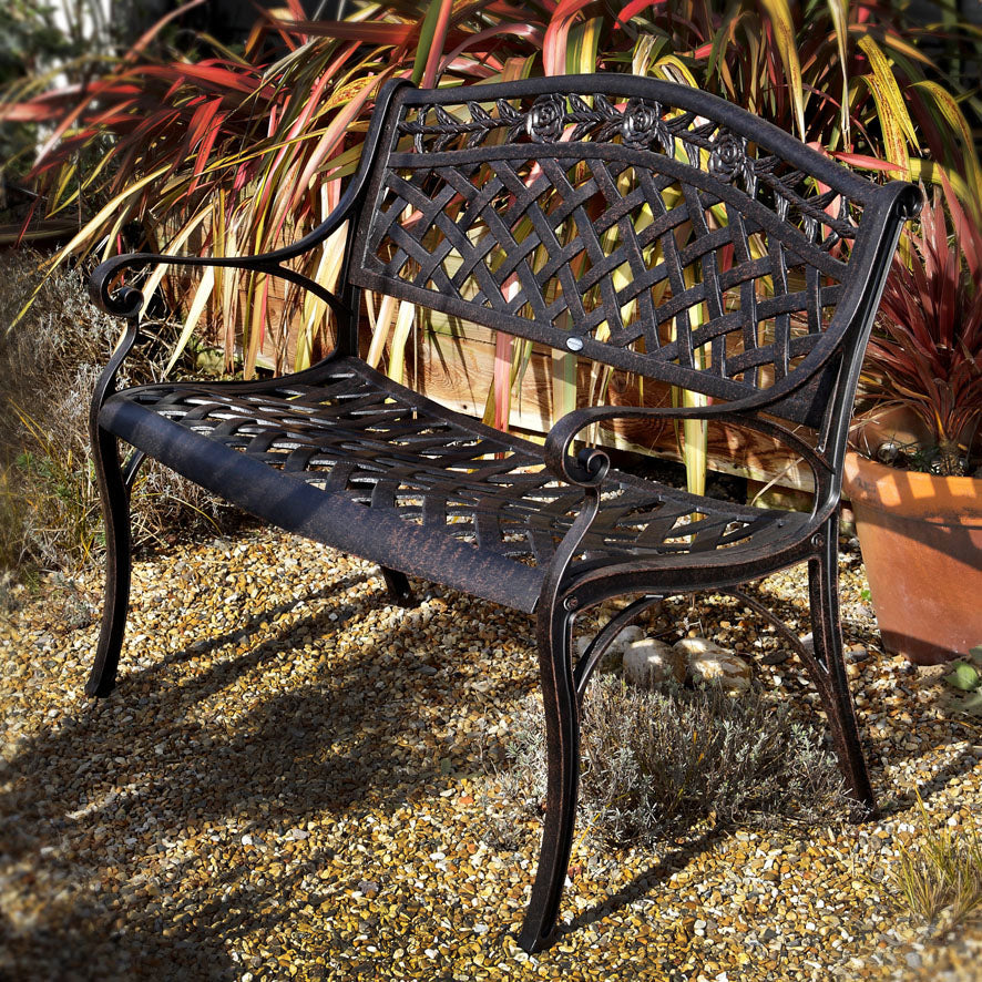 Banc Rose - Bronze Ancien