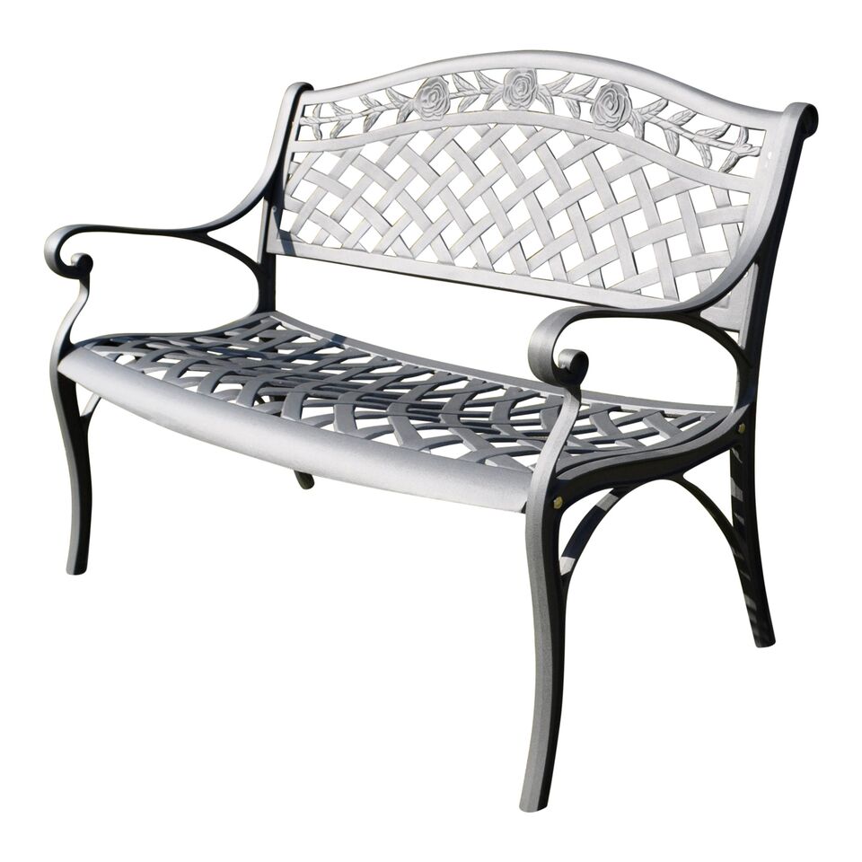 ROSE banc de jardin en aluminium