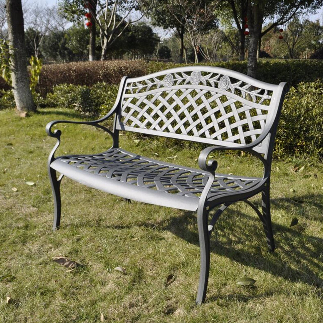 ROSE banc de jardin en aluminium